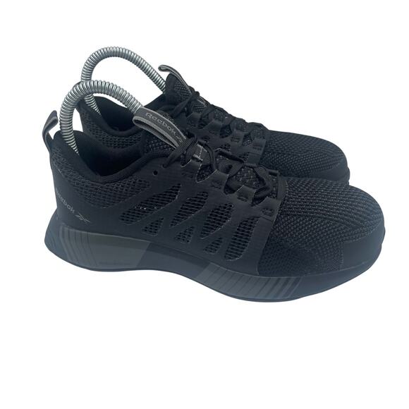 Reebok Fusion Flexweave Work Safety Composite Toe Foam Shoes Black Womens 6